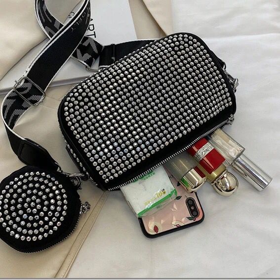 METALLIC ZIRCON HANDBAG