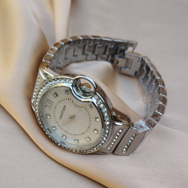 CARTIER WHITE SILVER WATCH
