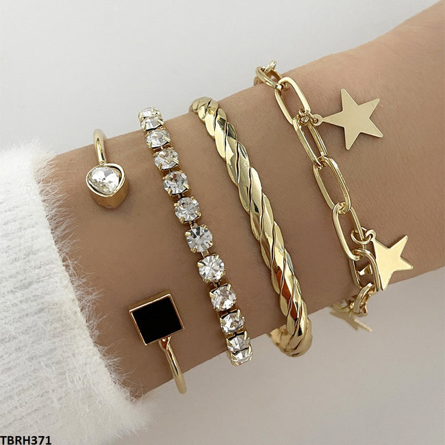 SQUARE/TEAR/STAR BRACELET SET