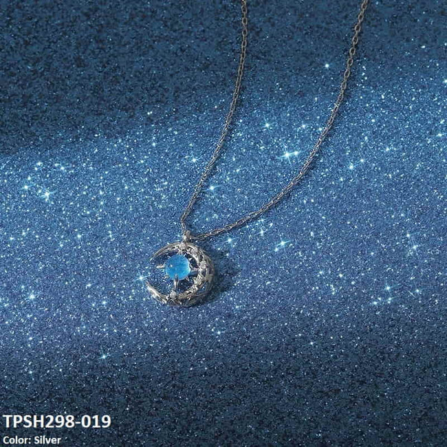 MOON/AQUA CURB CHAIN