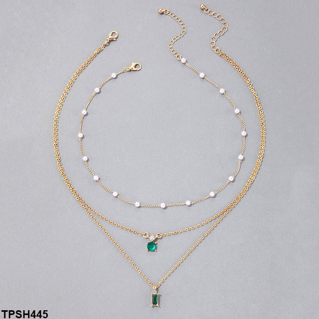 ROUND PENDANT WITH LINK CHAINS