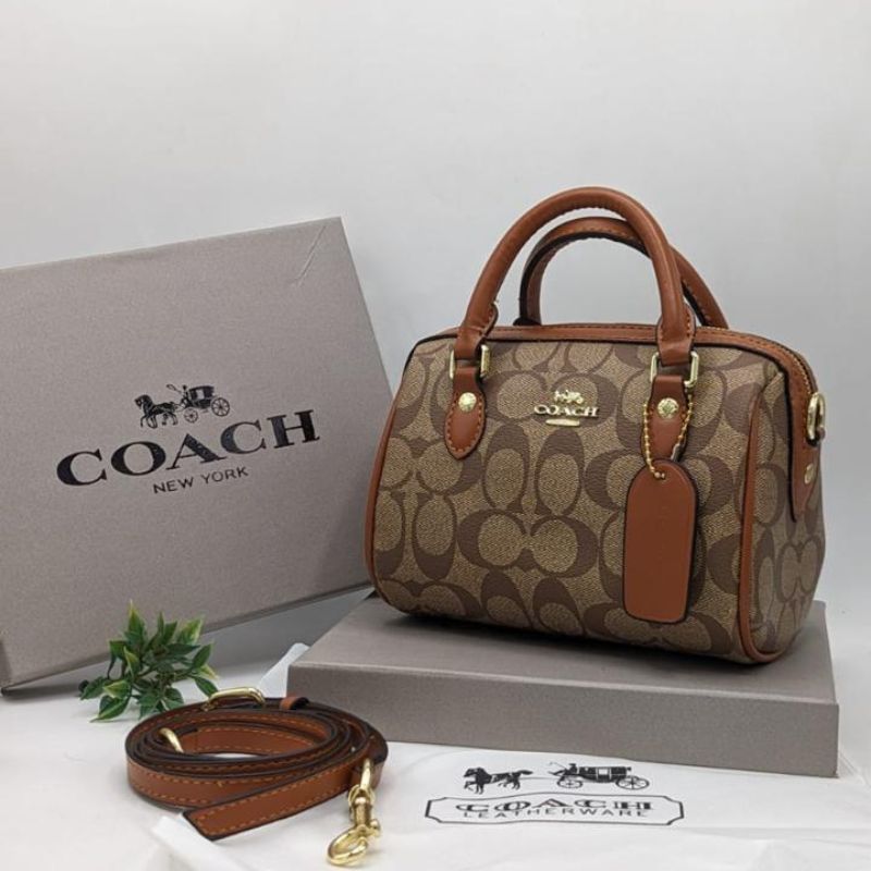 LEATHER COACH DUFFLE