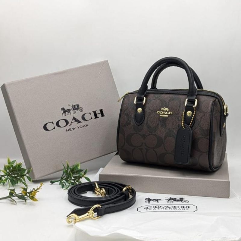 LEATHER COACH DUFFLE