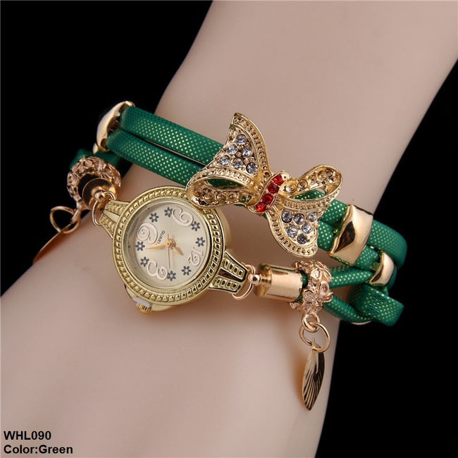 BOW LAYERED BRACELET WATCH