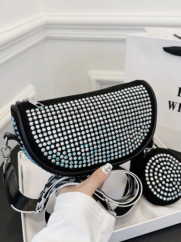 METALLIC ZIRCON HANDBAG