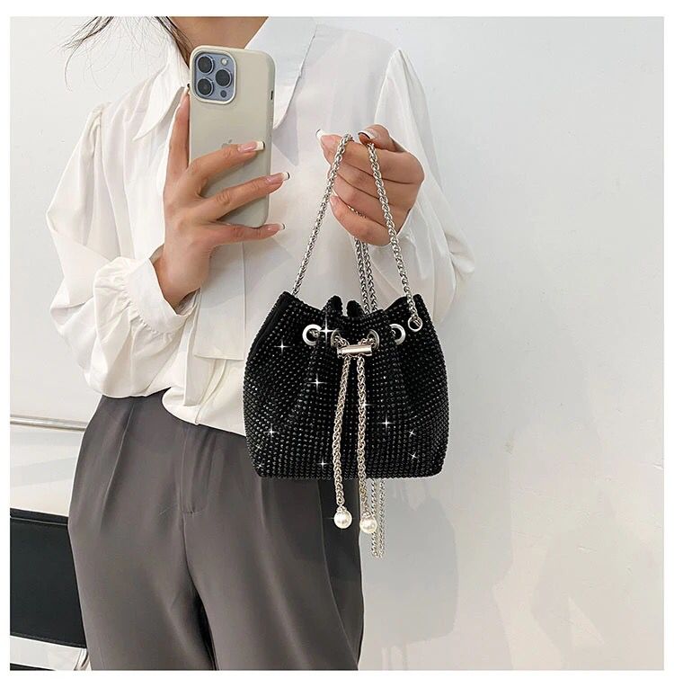 METTALIC ZIRCON POUCH