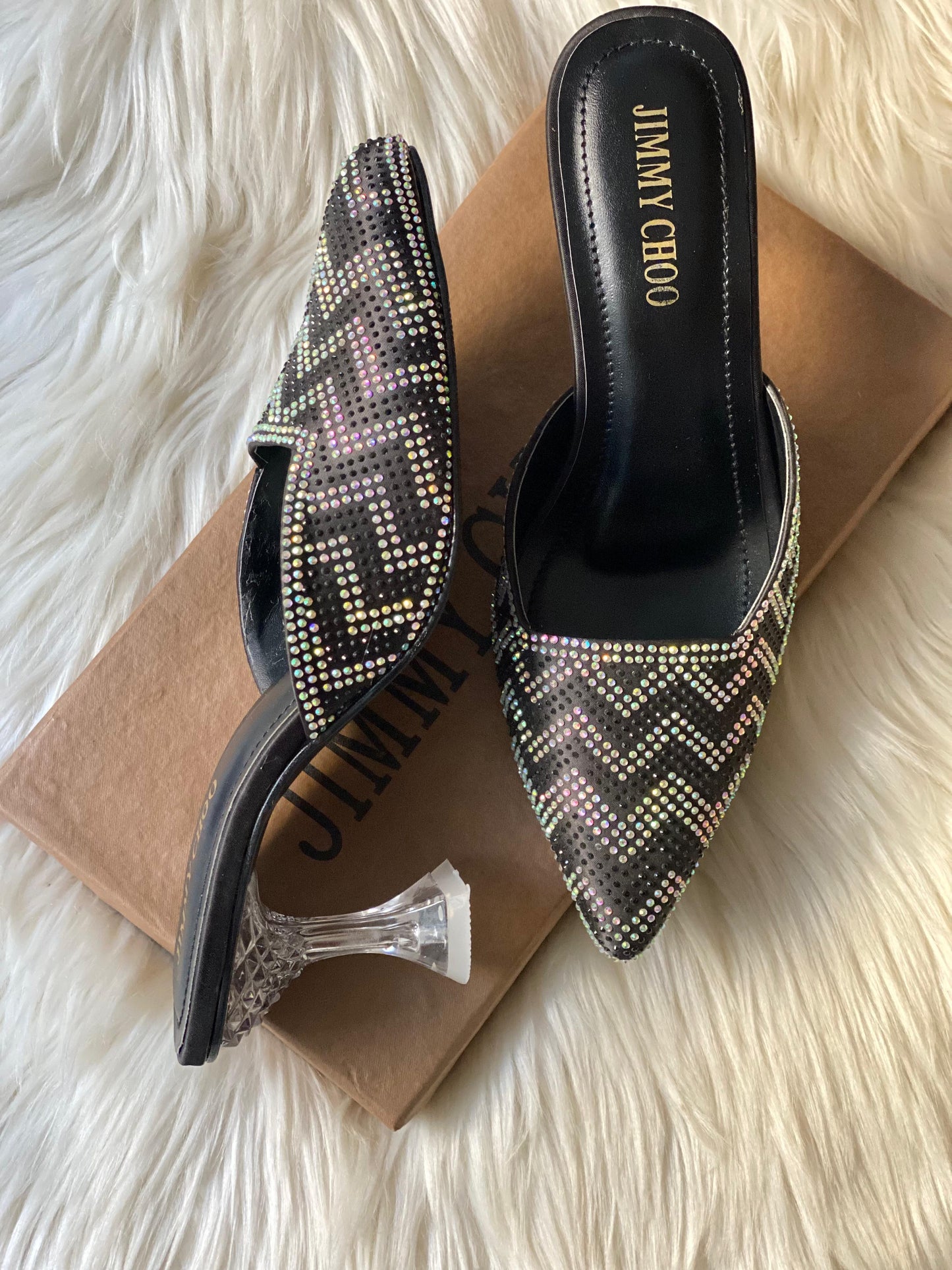 JIMMY CHOO RHINESTONE HEELS