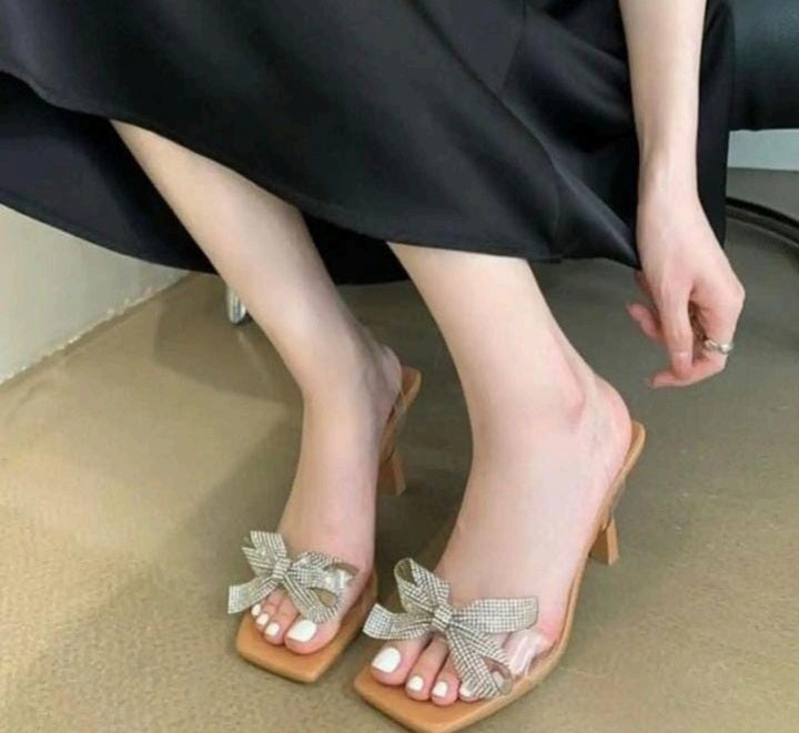 ZARA TRANSPARENT HEELED SANDALS