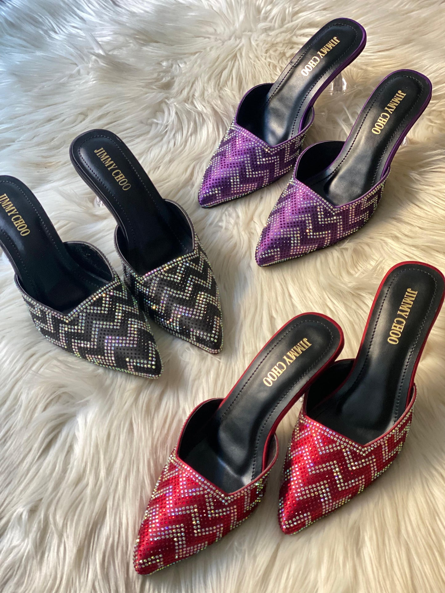 JIMMY CHOO RHINESTONE HEELS