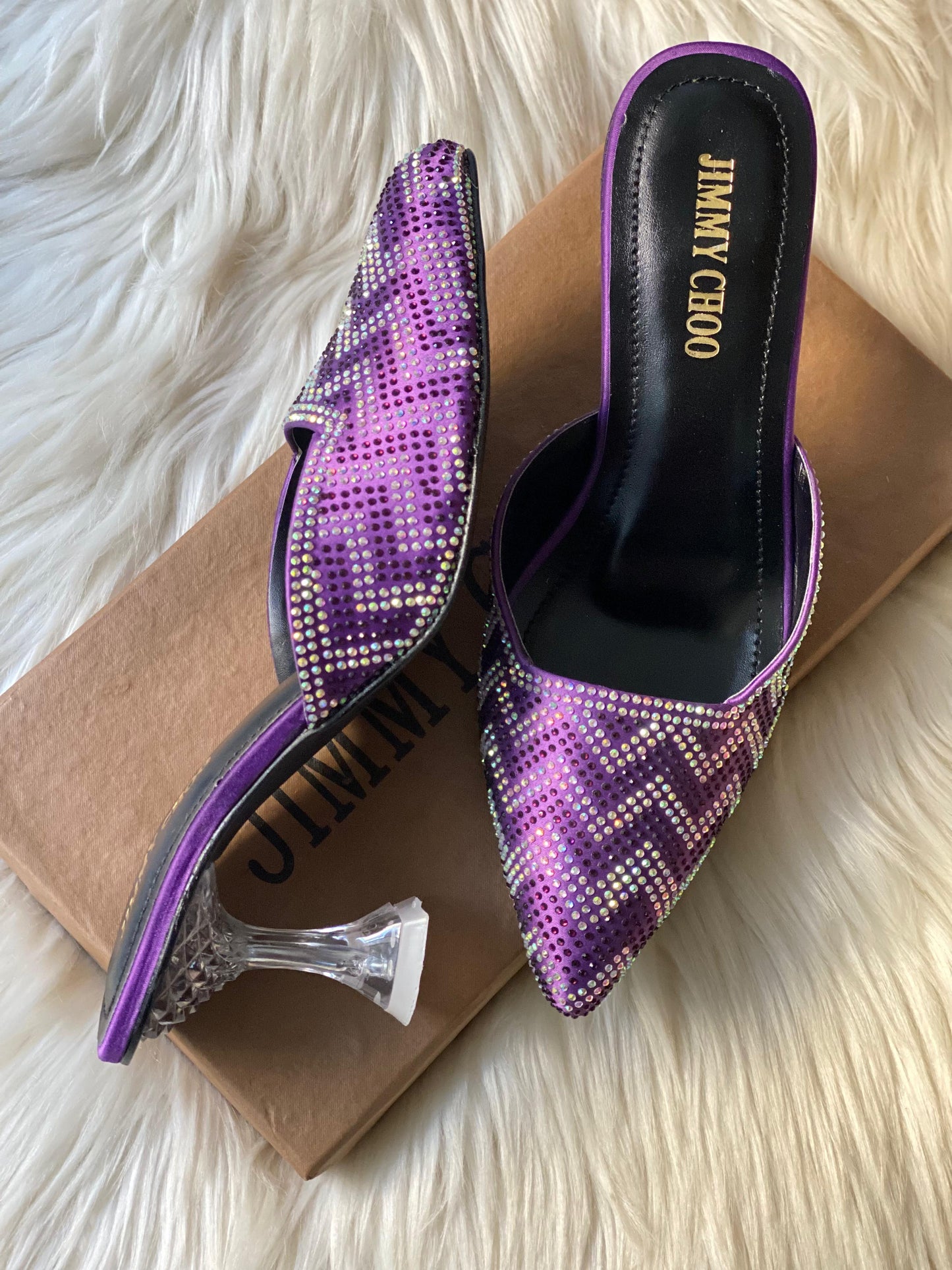 JIMMY CHOO RHINESTONE HEELS