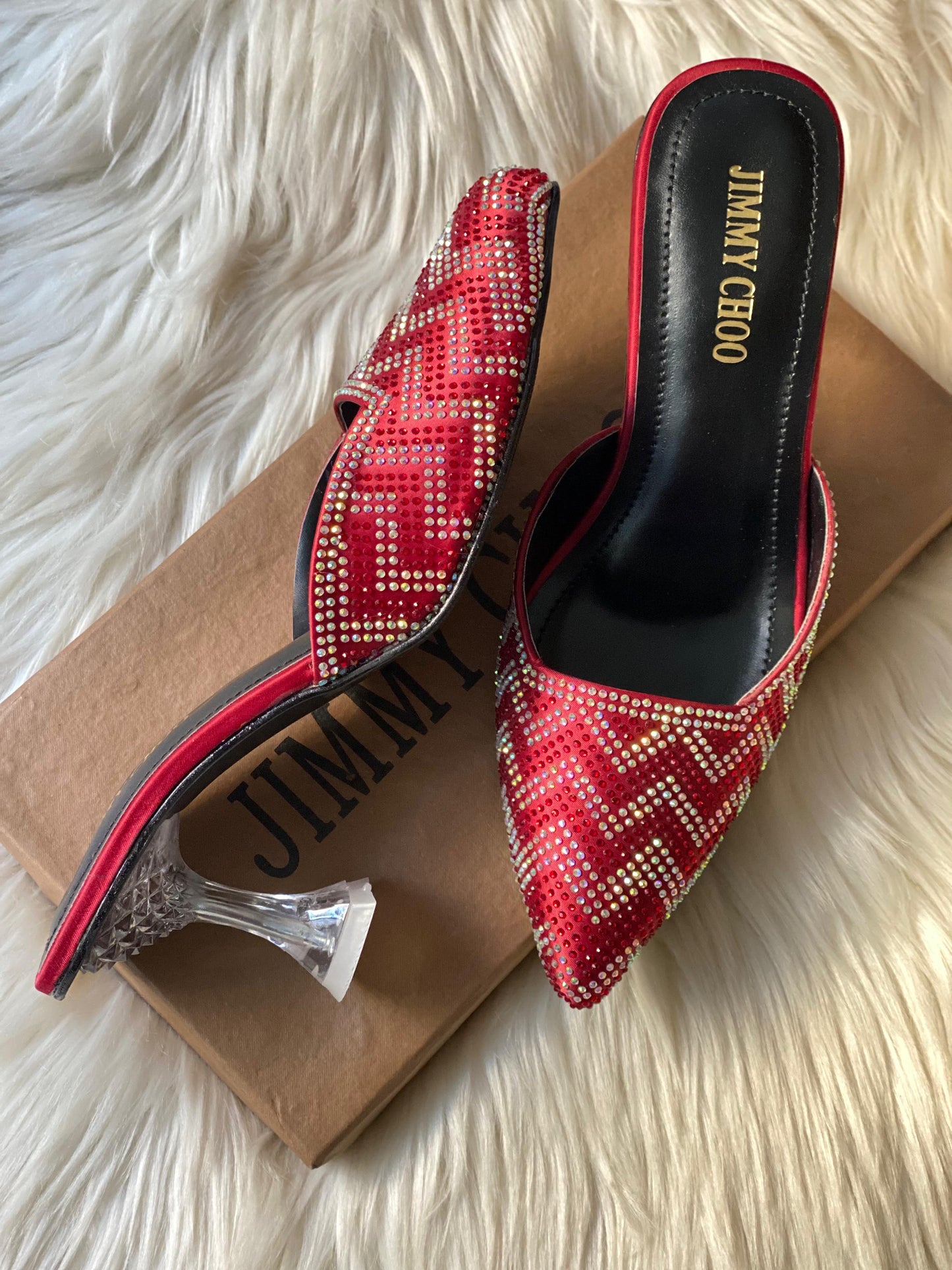 JIMMY CHOO RHINESTONE HEELS