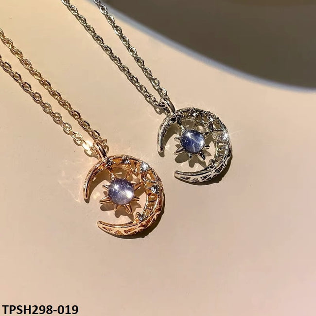 MOON/AQUA CURB CHAIN